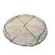 Tapis rond en laine naturelle artisanale