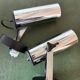 pair of 1970 vintage tube stainless steel or chrome or aluminium