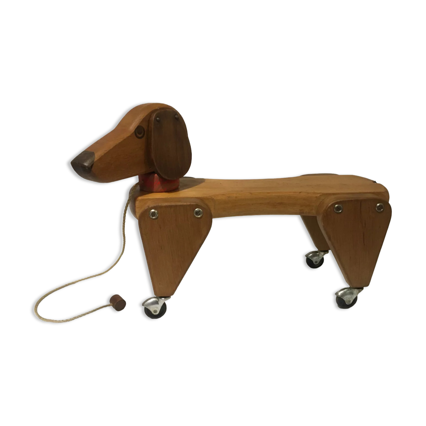 Wooden dog to pull