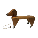 Wooden dog to pull