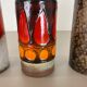 Set of 4 vintage pottery fat lava vases made by Scheurich, Germany, 1970s