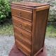 Chiffonnier, commode vintage en chêne à 5 tiroirs
