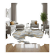 Elegant tricolor rug with geometric pattern