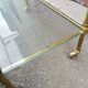 Desserte vintage laiton et 2 plateaux verre