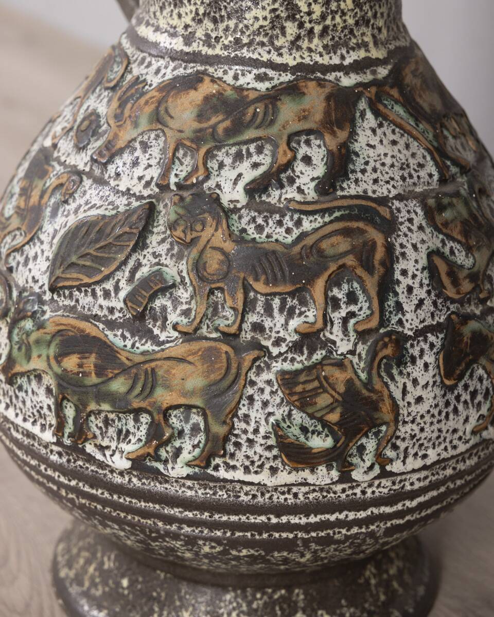 Vintage 1960s ceramic floor lamp, west germany design