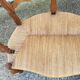 Provencal double armchair with woven rush in walnut