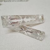 Lot of 10 chiseled crystal knife holders