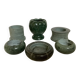 Six bougeoirs marbre vert