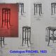 Fischel Stool No. 34 T from 1925, wooden seat - Bistro - not Thonet