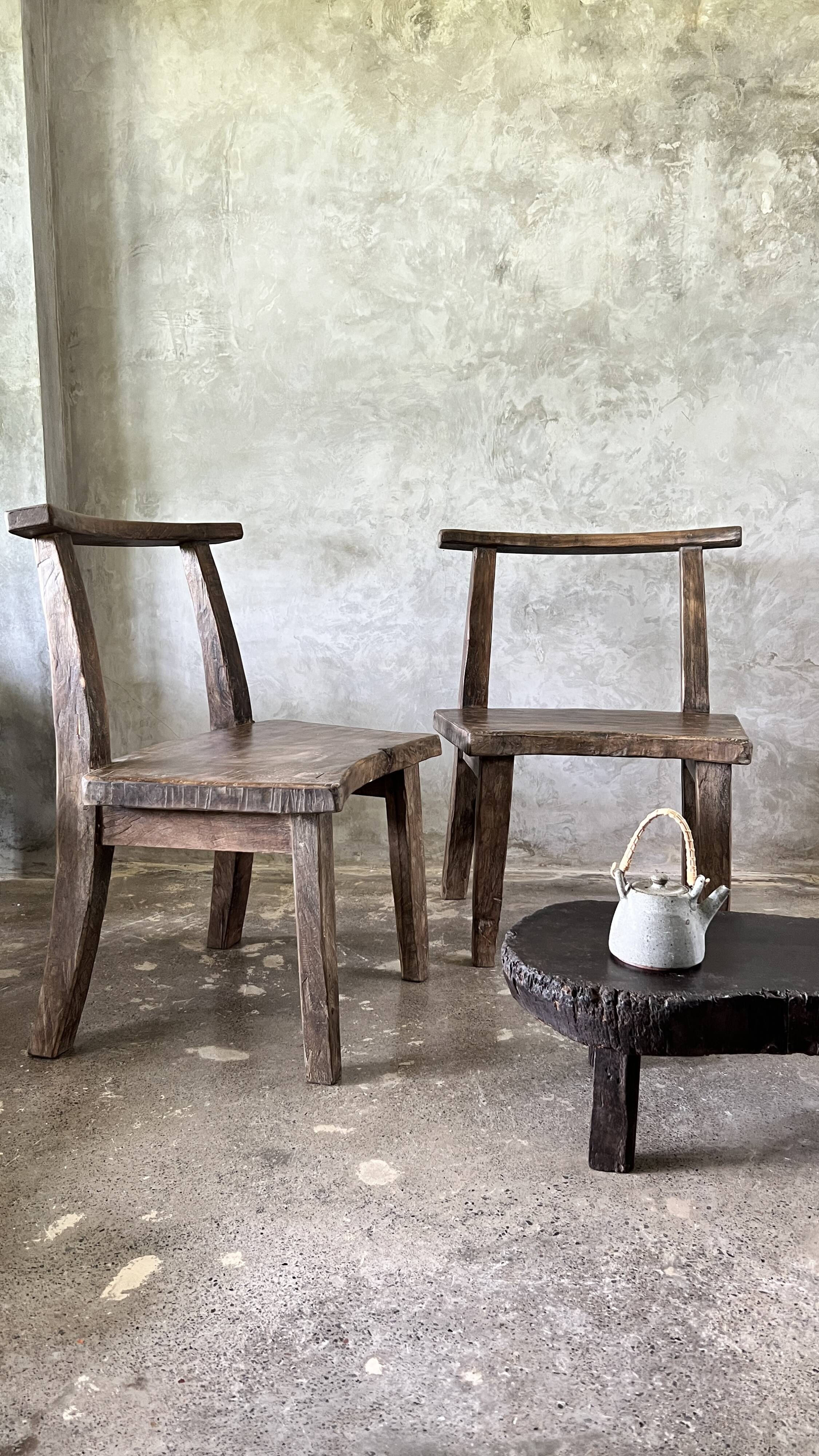 Large old teak chair or armchair H84 L60