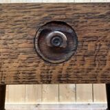 Gigier table - Napoleon III console in solid oak and marble