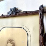 Antique Frame carved wood measurements 49 cm x 39 cm
