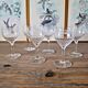 Antique red wine glasses in guilloche crystal, late 19th early 20th century (set of 6)