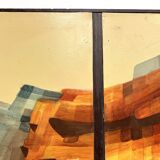 Modernist diptych, oil on canvas