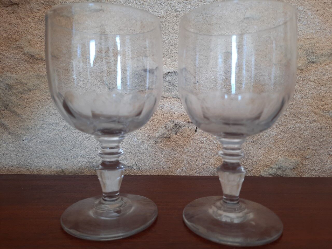 Crystal wine glasses