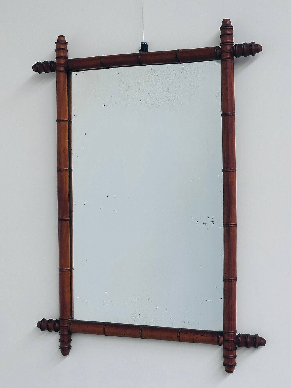 Antique faux bamboo mirror, France, late 19th century