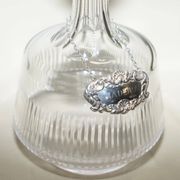 Antique Cut Crystal Carafe Sterling Madeira 1973