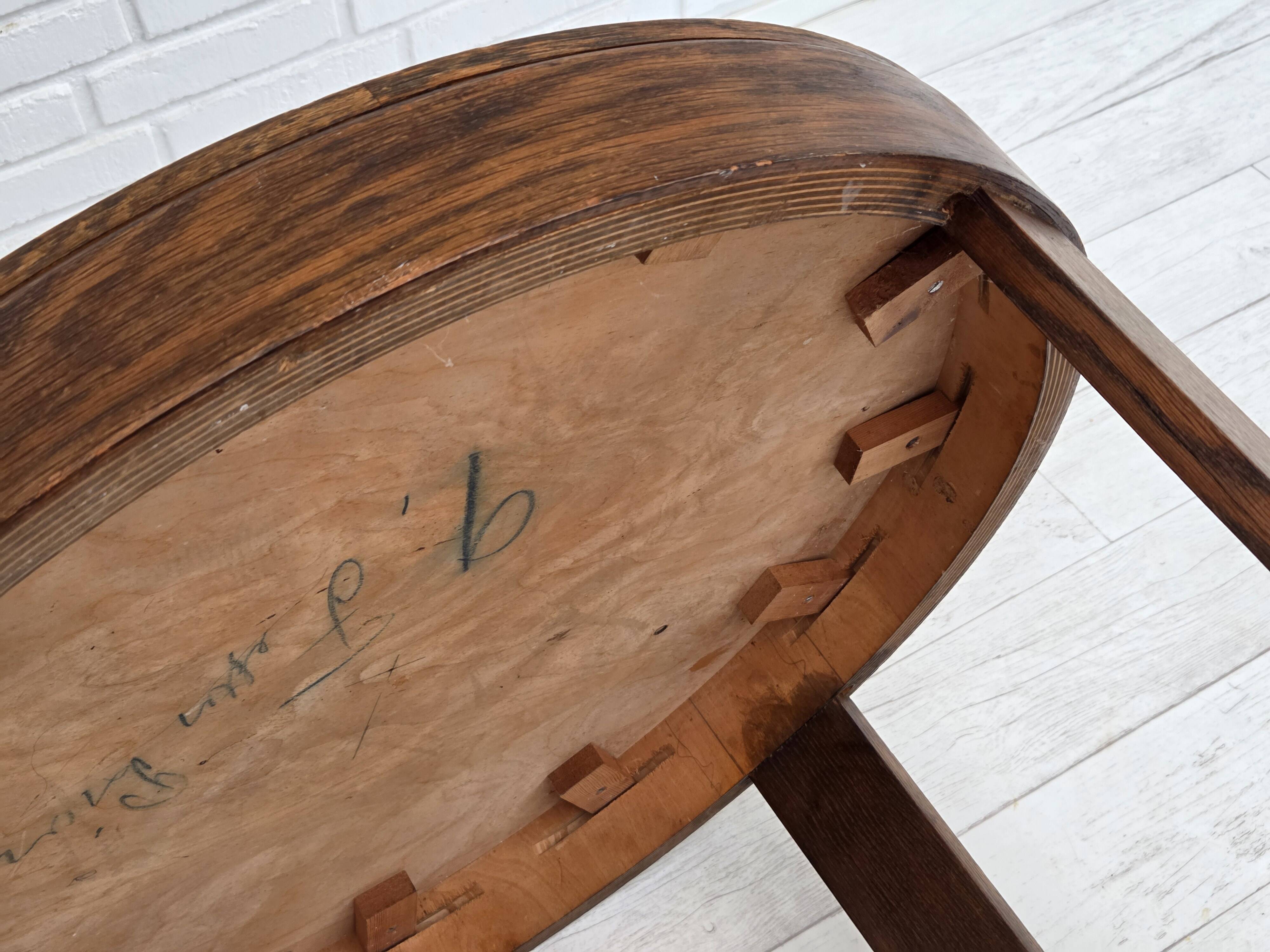 1950s, Danish artdeco coffee table, oak wood.