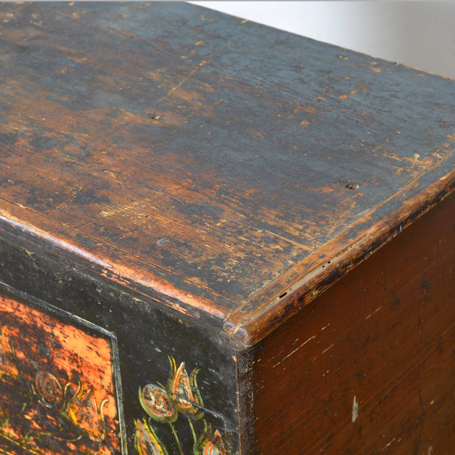 Folk art wedding chest, circa 1850