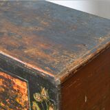 Coffre de mariage d'art populaire, vers 1850