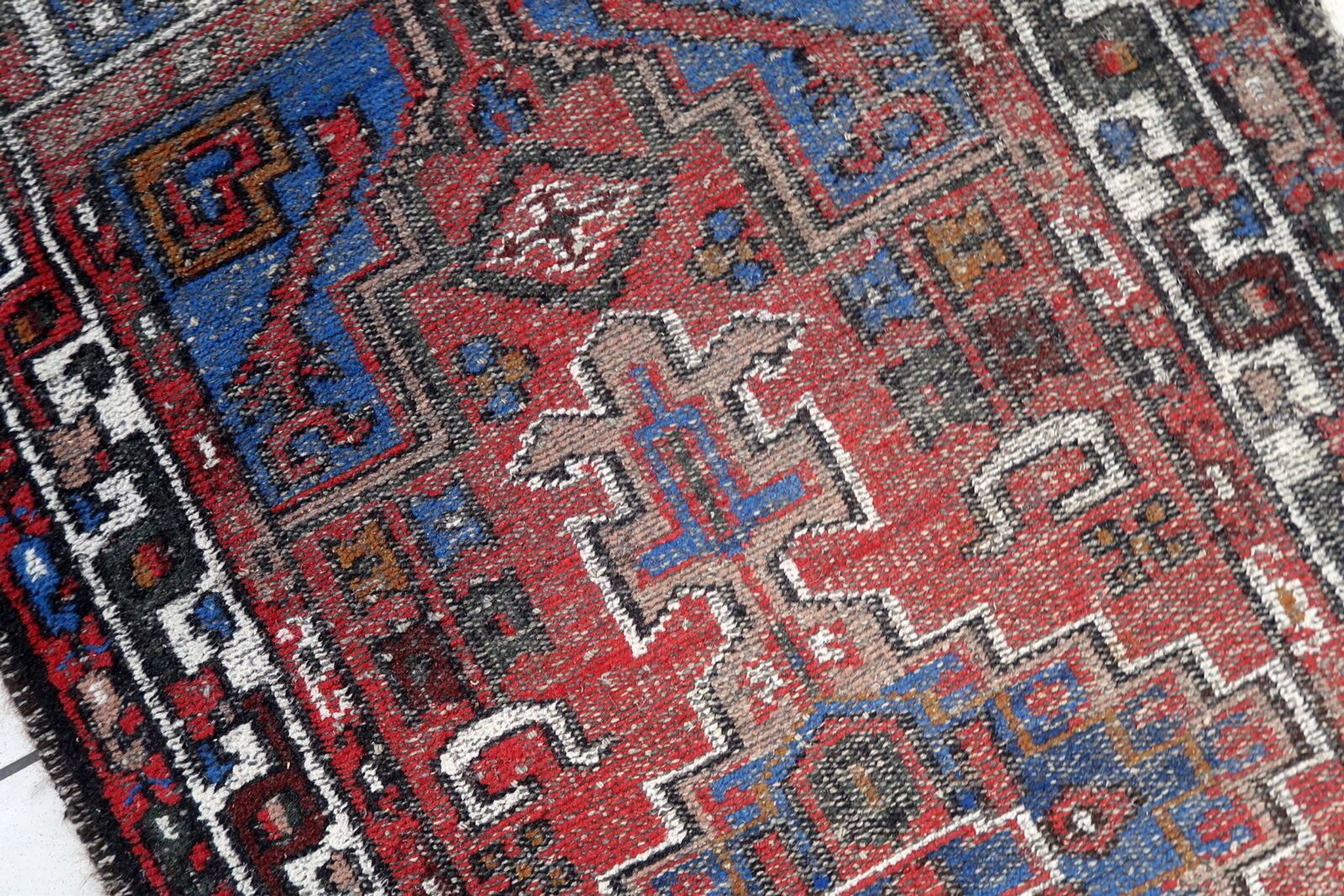 Tapis Hamadan vintage fait main en laine – 101 x 197 cm - 1C1042