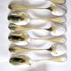 Table cover pearl 6 forks + 6 silver-plated metal spoons German Wellner Silber 21cm