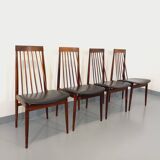 Set of 4 vintage Scandinavian style rosewood chairs from the 60s, by Ernst Martin Dettinger
