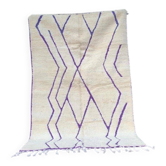 Tapis beni ouraine artisanale marocaine taille 140 x 260 cm