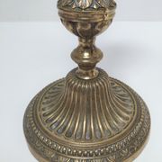 Pair of candle holders torches gilded bronze patinated style louis xvi period 19th century