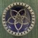 Moroccan ceramic and silver iron dish