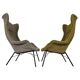 Pair of design fibreglass wing chairs by Miroslav Navratil, 1970s