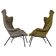 Pair of design fibreglass wing chairs by Miroslav Navratil, 1970s