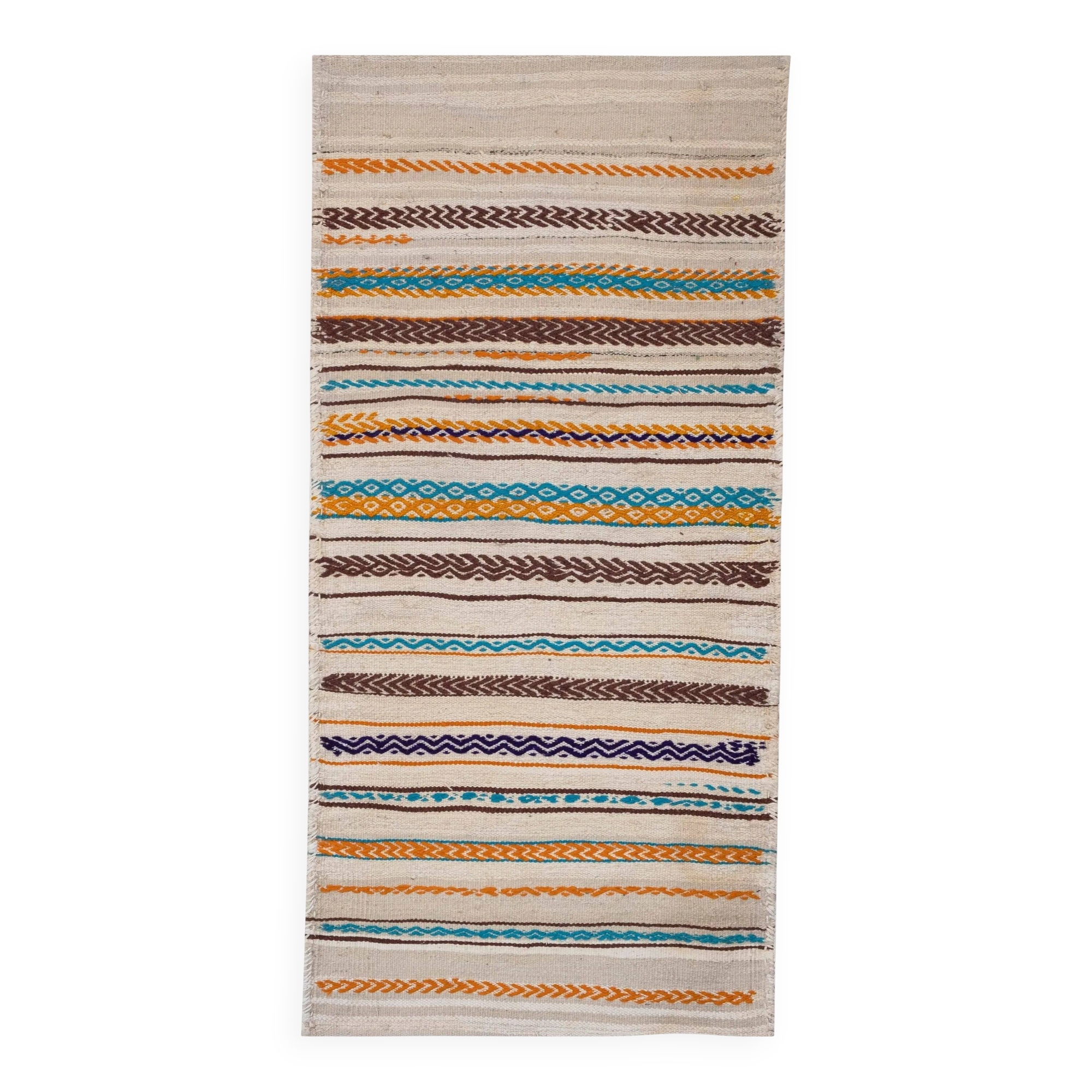 Vintage Turkish kilim, handwoven, 76x156 cm.