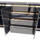 Wide row black lacquer and brass