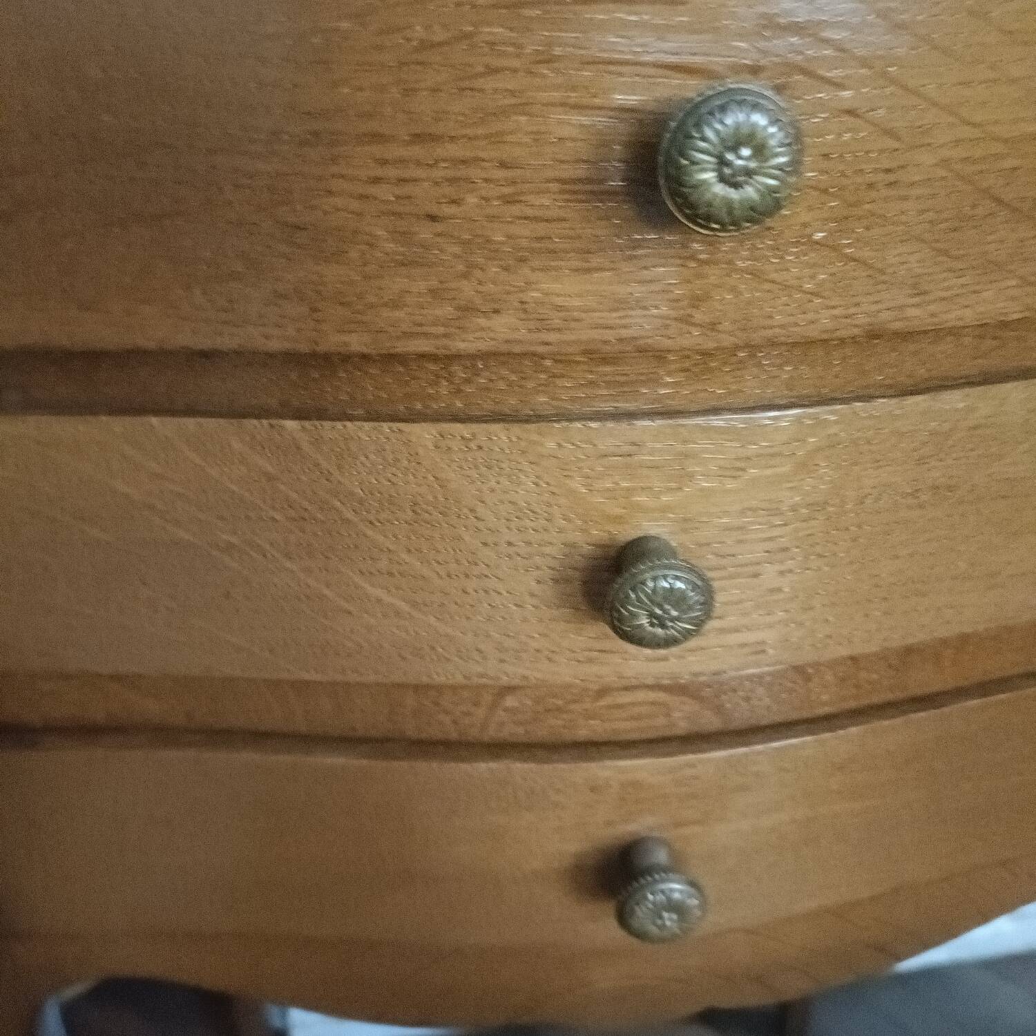 Vintage bedside table with 3 drawers