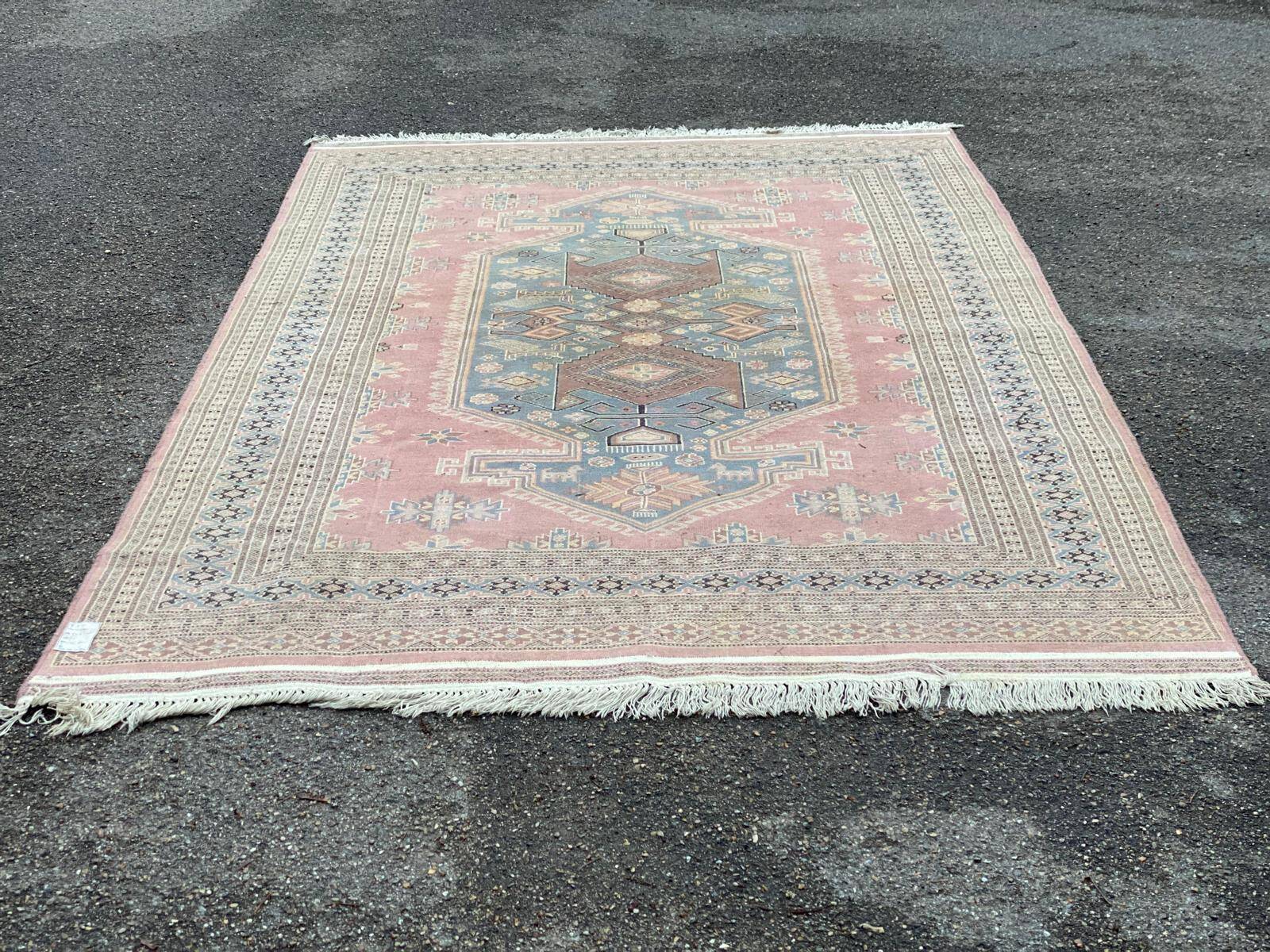Oriental Persian wool rug Pakistan light blue 200x300