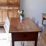 Table de ferme ancienne en bois de hêtre XIXème