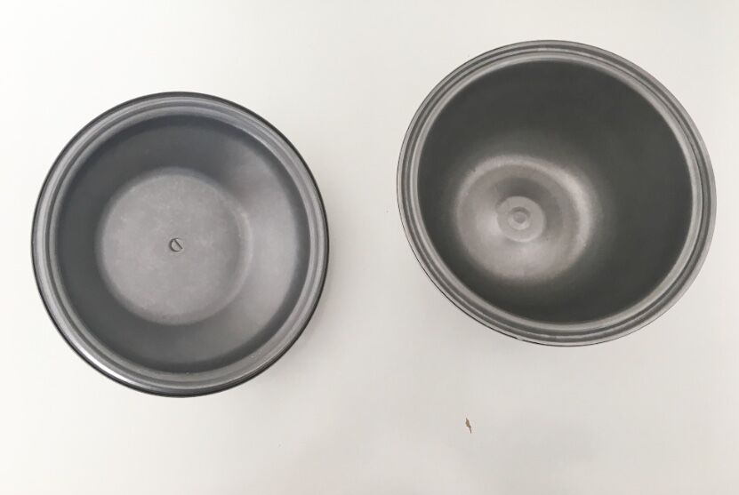 Silver apple ice bucket