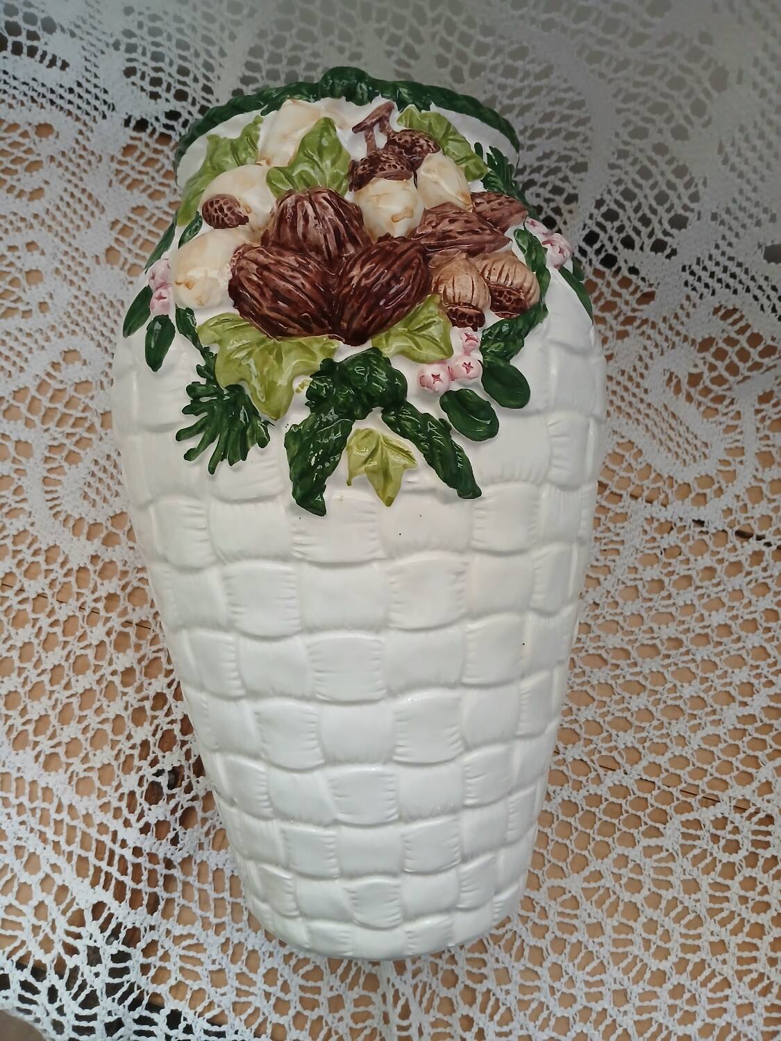 Antique Barbotine Vase