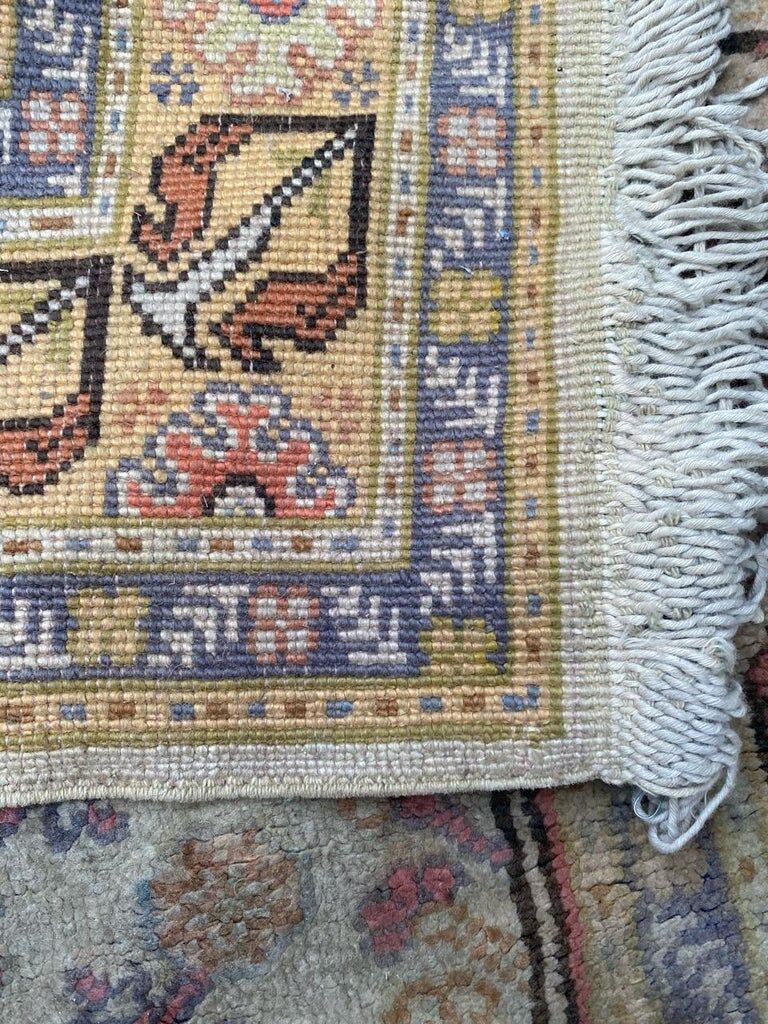 Vintage Turkish Kayseri carpet in silk and cotton 106x61 cm