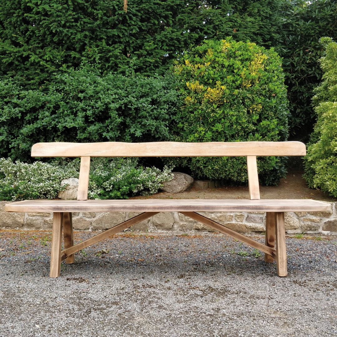 Wooden bench design brutalism