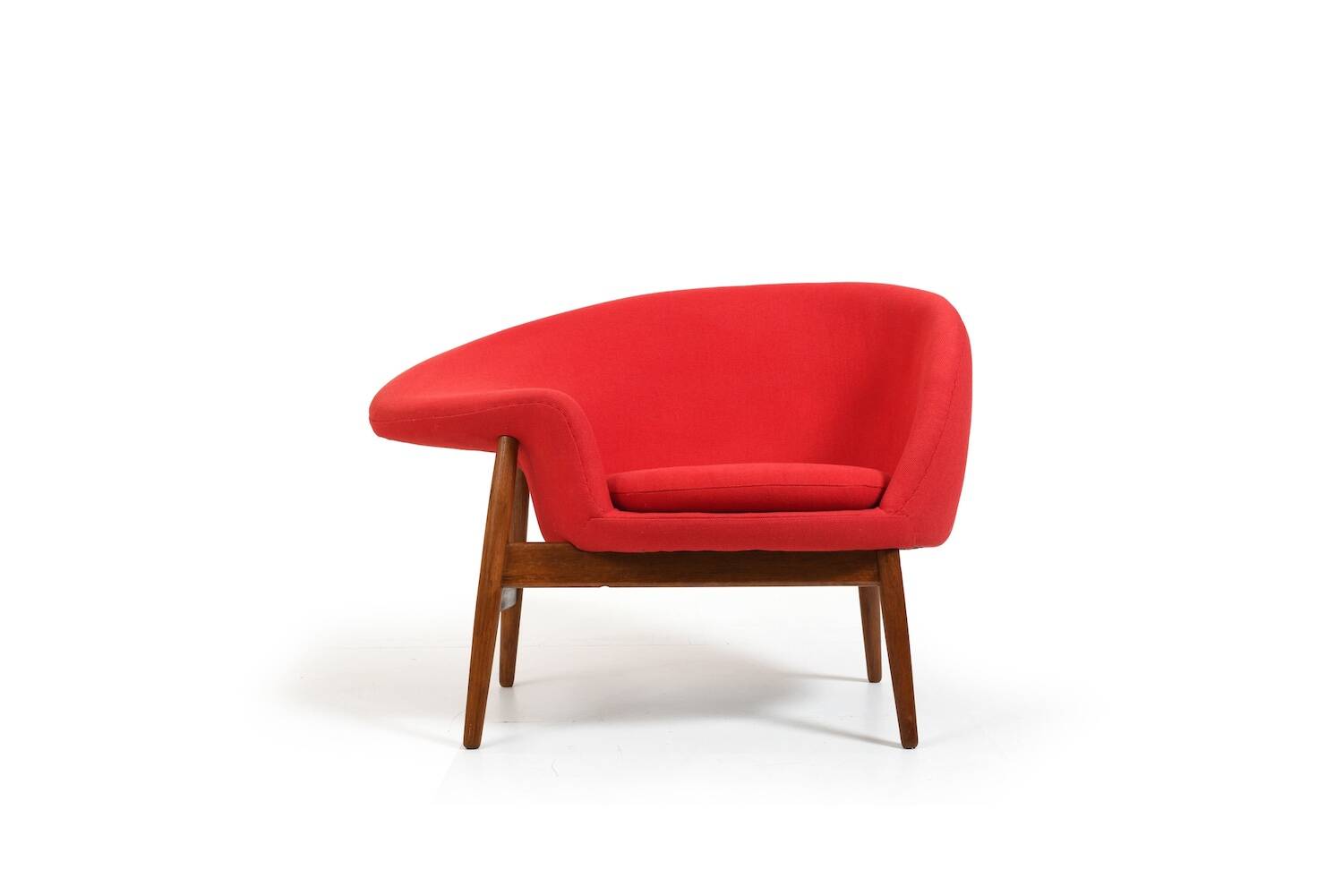 Fried Egg Teak Easychair by Hans Olsen 1950s