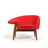 Fried Egg Teak Easychair by Hans Olsen 1950s