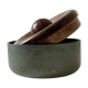 Scandinavian modernist metal and wood empty pocket box, unique piece from 1950.