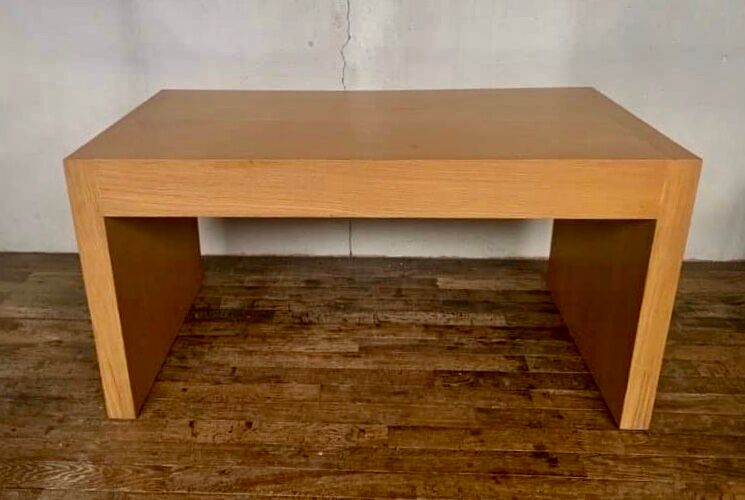 Vintage Modernist design desk with 3 drawers in Light Oak