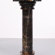 Two black portoro marble pedestals, Italy