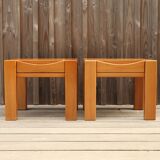 Paire de chevet en orme Maison Regain