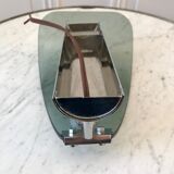 Wall lamp in chrome and smoked glass 70s
