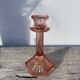 Art Deco pink glass candlestick