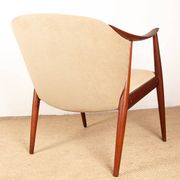 2 Scandinavian armchairs in teak and fabric, new, Gerhard Berg/Westnofa 1960.